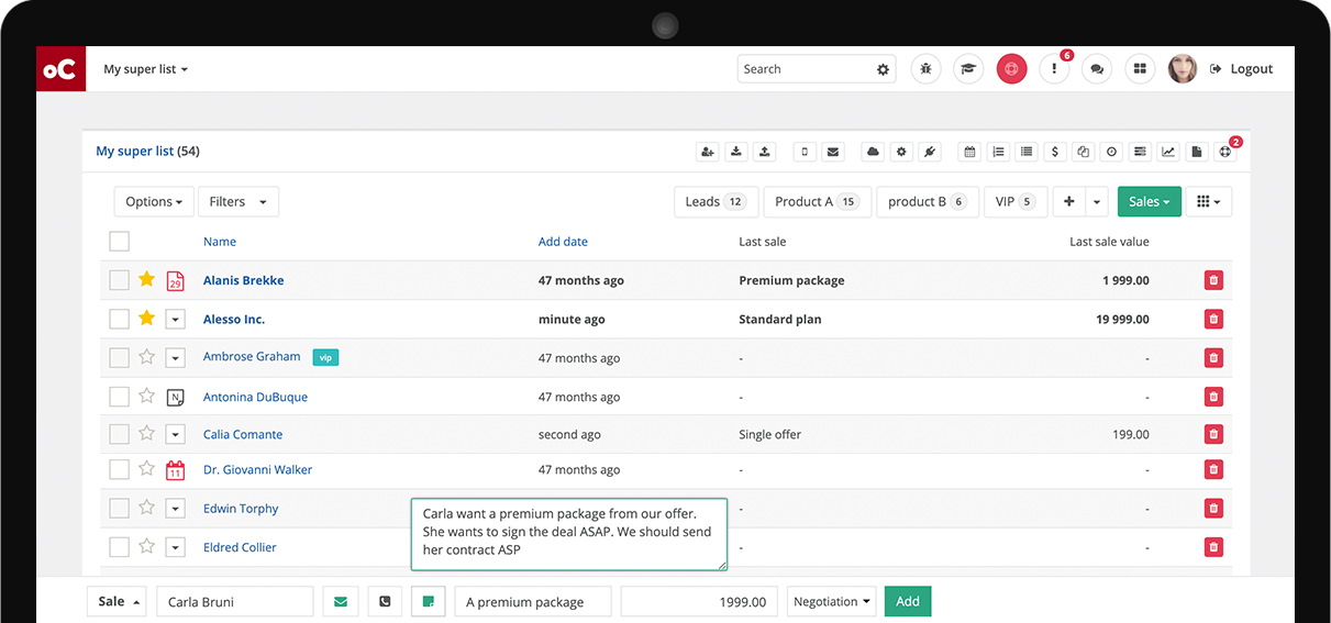 CRM in vendita